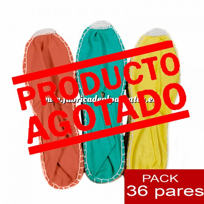 Imagen Mujer Colores Lisos Alpargatas Colores Pastel PRIMAVERA - Caja 36 pares 
